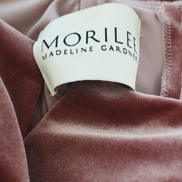 Morilee Mori Lee Desert Rose Velvet Stretch Pouf Sleeve Off Shoulder Dress NWT 4 - Picture 7 of 7